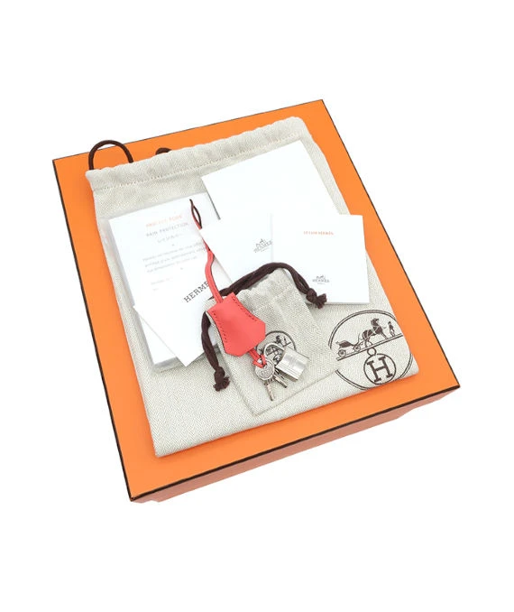 Hermes 2023 Birkin (Stamp B) Size 25 Vos Swift Leather handbag in Rose Texas Pink Color with Silver Hardware