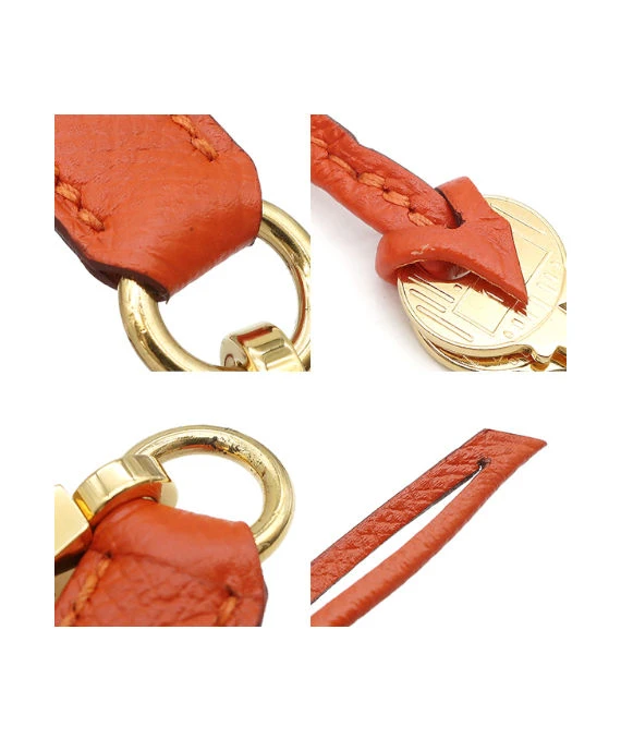 Hermes (Stamp X) Size 25 Epsom leather Kelly Orange in Color with Gold Hardware