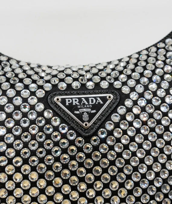 Prada Re-Edition 2000 Crystal Embellished Shoulder Bag