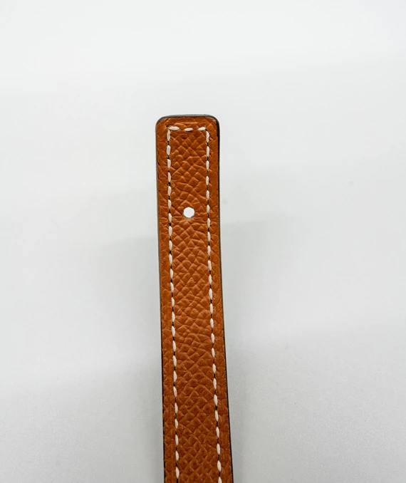 Hermes Size 38 Epsom Swift Focus Belt 85 Gold Black