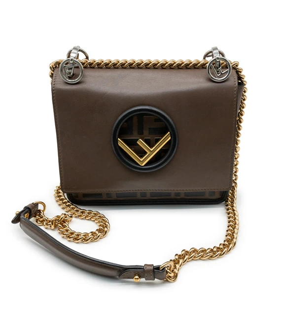 Fendi Kan I small crossbody bag in brown