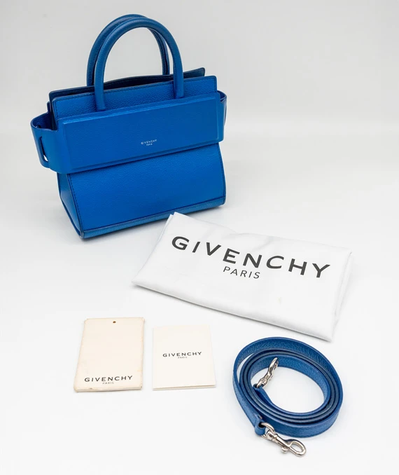 Givenchy Blue Horizon Mini Leather Satchel Bag