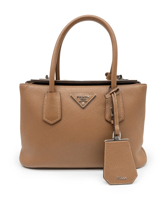 Prada Saffiano Leather Caramel Crossbody Bag