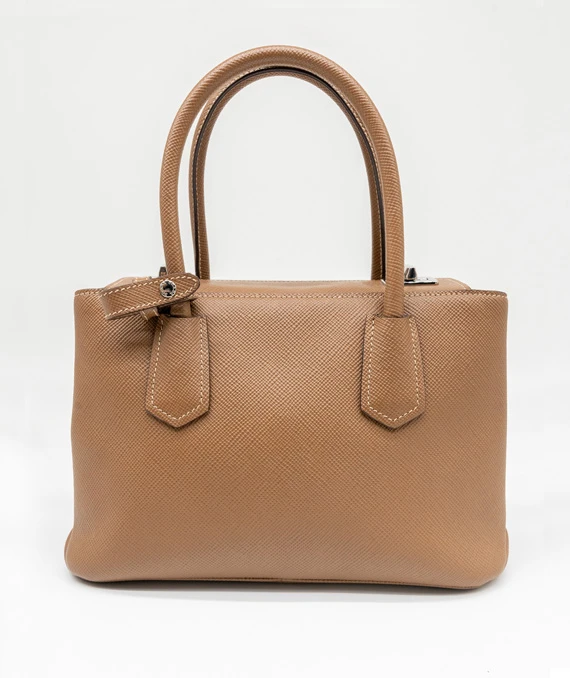 Prada Saffiano Leather Caramel Crossbody Bag