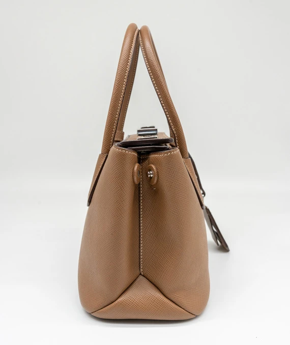 Prada Saffiano Leather Caramel Crossbody Bag