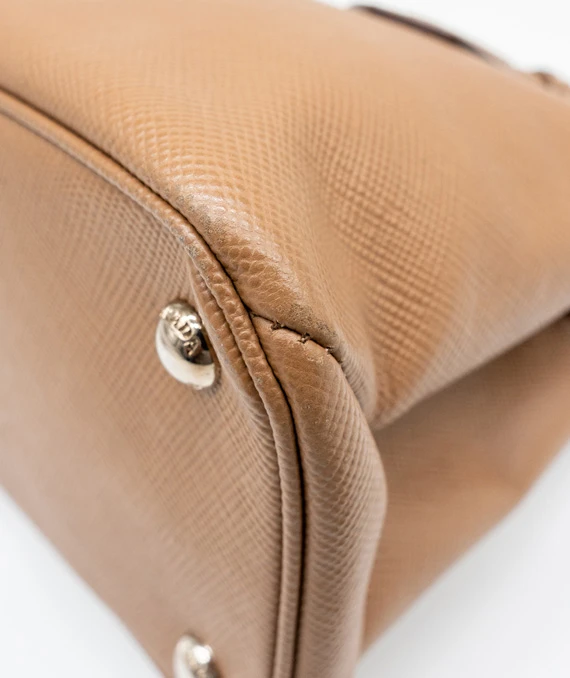 Prada Saffiano Leather Caramel Crossbody Bag