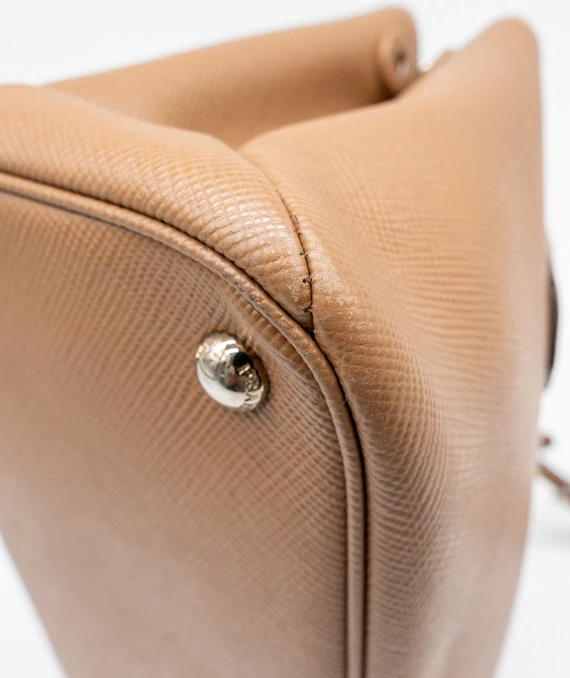 Prada Saffiano Leather Caramel Crossbody Bag