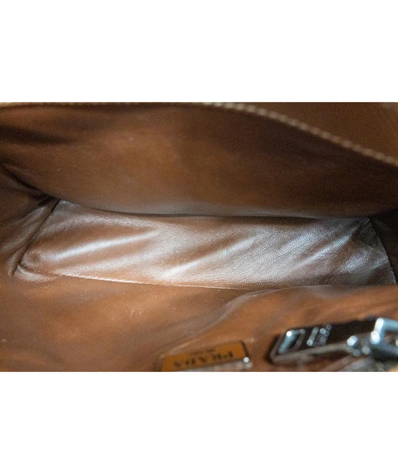 Prada Saffiano Leather Caramel Crossbody Bag