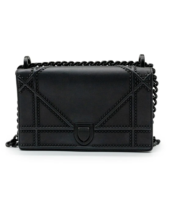 Christian Dior Diorama Shoulder Bag in Black