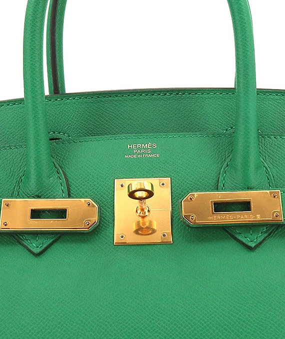 Hermes 2018 Birkin size 30 Cactus Colour Handbag in Epson Leather with Gold Hardware