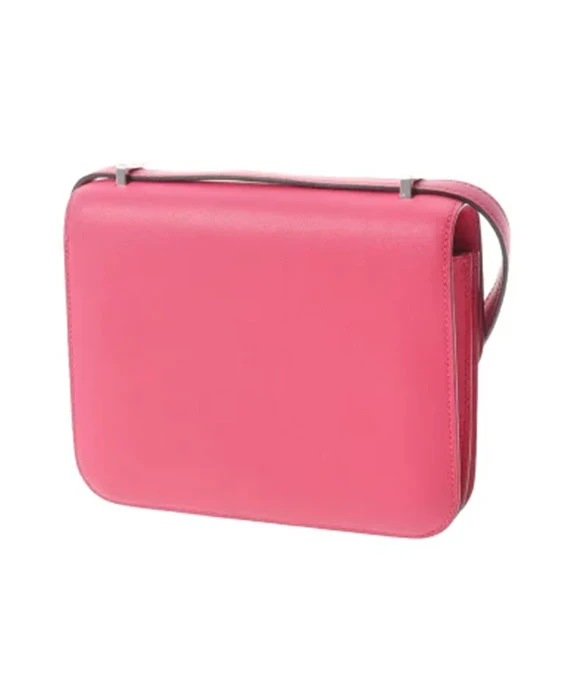 Hermes 2018 Constance 18 Swift Leather Handbag in Rose Extreme with Palladium hardware