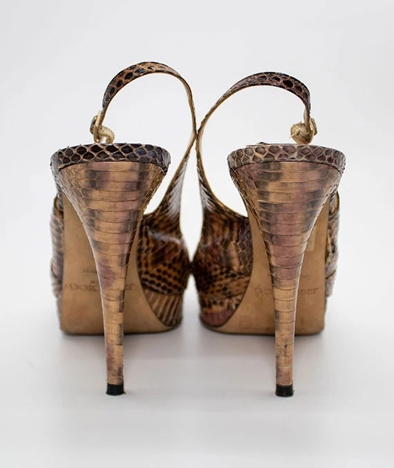Jimmy Choo size 38.5 pumps in python leather