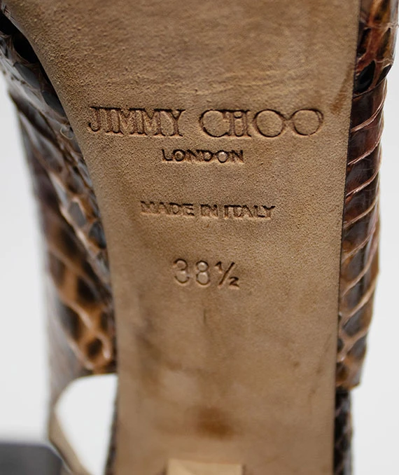 Jimmy Choo size 38.5 pumps in python leather