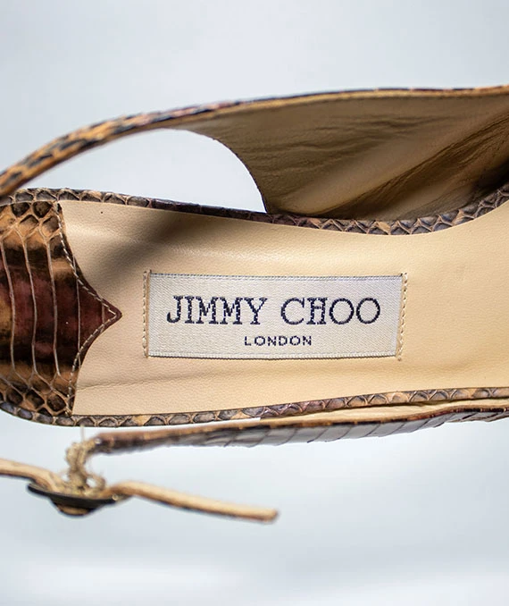 Jimmy Choo size 38.5 pumps in python leather