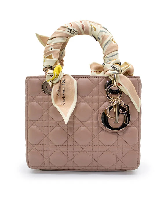 Christian Dior Small Lady Dior Bag Caramel Beige Cannage Lambskin