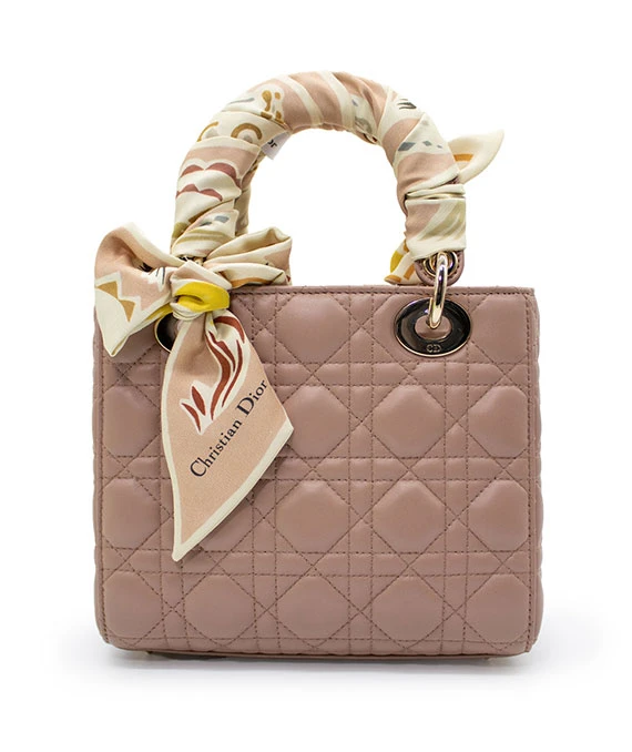 Christian Dior Small Lady Dior Bag Caramel Beige Cannage Lambskin