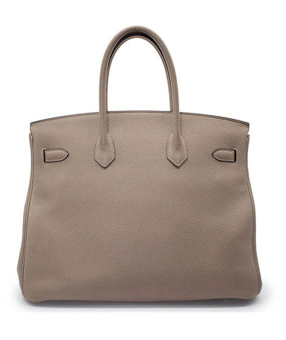 Hermes Gris Tourterelle Grey Togo leather Birkin 35 Handbag With Palladium Hardware